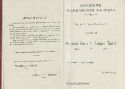 10. Concierto Vieux y Turina I. Diciembre 1913