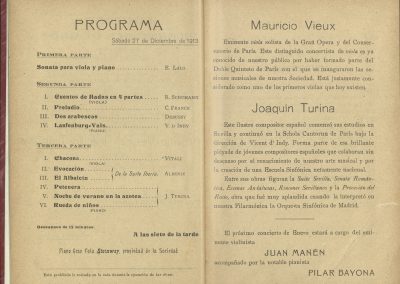 11. Concierto Vieux y Turina II. Diciembre 1913