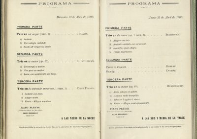 5. Concierto Trio Cortor, Thibaud, Casals II. Abril 1909