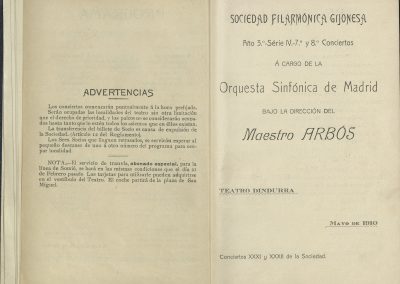 6. Concierto Orquesta Sinfónica de Madrid I. Mayo 1910