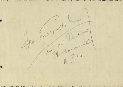 7. Álbum de firmas. Hans Knappertsbusch y la Filarmónica de Berlín. Mayo 1944